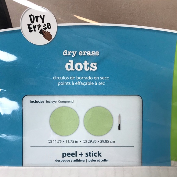 Dry Erase Polka Dots (2 Pack) Lime Green - Picture 4 of 5
